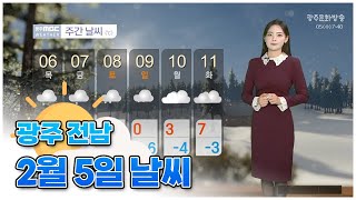 광주전남 오늘의 날씨 [뉴스투데이 2025.02.05]