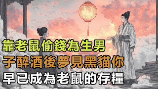 民間故事：靠老鼠偷錢為生，男子醉酒後夢見黑貓：你早已成為老鼠的存糧！｜瑾梅説故事