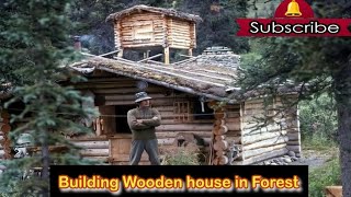 building house in the forest Camping  | How a boy cut wood and built a lovely house in the forest |