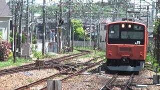 中央線 快速 東京行き 201系 豊田駅到着 H7編成