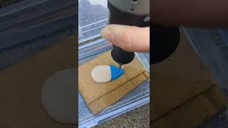 Drilling a hole in a cabochon to make it a pendant bead