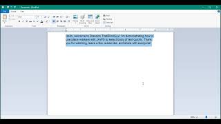 How to Use Place Marker's with JAWS to Select Text!!!