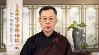 學佛釋疑(二) 107 《心經》到底在說什麼？二