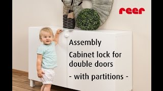 reer Cabinet lock for double doors (item no. 71020) - with partitions -