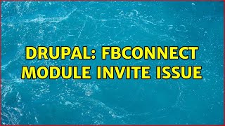 Drupal: fbconnect module invite issue