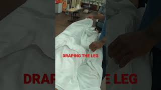 Introduction to massage draping the leg