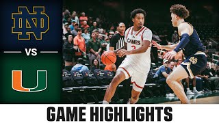 Notre Dame vs. Miami Game Highlights | 2024-25 ACC Men's Basketball