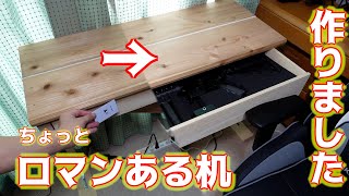 【DIY】ちょっと男のロマンある机作った