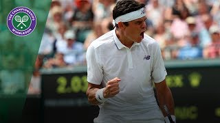 Milos Raonic v Jan-Lennard Struff highlights - Wimbledon 2017 first round