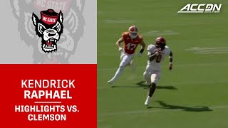 NC State RB Kendrick Raphael Highlights vs. Clemson