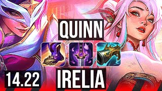 QUINN vs IRELIA (TOP) | KR Diamond | 14.22