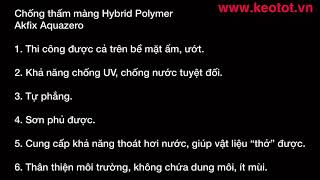 Trên tay chống thấm màng Hybrid Polymer Akfix Aquazero