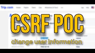 CSRF POC Change User Information | Bug Bounty 2025