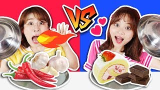 SPICY vs SWEET challenge  | Xiaoling toys