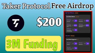 Taker Protocol Testnet Airdrop || Earn Free Airdrop Crypto Project || Zero Investment