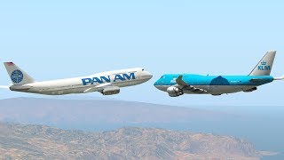 Boeing 747 Pan Am And KLM Almost Collide In The Air | X-Plane 11