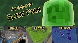 My 3 Levels of Slime Farming for Minecraft