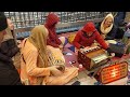 rama raya prabhu chants hare krishna at times square and devotees dance