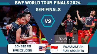 Goh Sze Fei/Nur Izzuddin 🇲🇾 Vs Fajar Alfian/Rian Ardianto 🇮🇩 | Bwf World Tour FINALS 2024