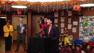 Southern Connecticut State University· President Mary A. Papazian ·speaks at Strong School