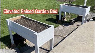 DIY Elevated Raised Garden Bed,  $0 cost by using old used wood 高架花园床，菜床