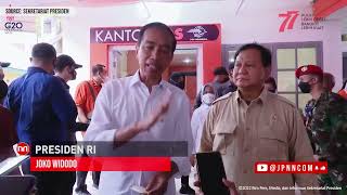 Prabowo Dampingi Jokowi Bagikan BLT di Kepulauan Aru