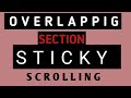 How make to overlap or stack front or sticky sections with Elementor