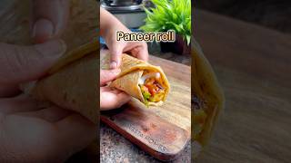 15 Minute Lunch 🌮🫔 Paneer Roll #shorts #youtubeshorts #paneerroll