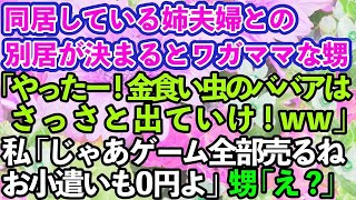 【スカッとする話】同居している姉夫婦に甘やかされワガママ散財し放題のDQN甥「金食い虫のババア出ていけ！」私「じゃあゲーム私のだから全部売るね！」→ブチギレた私が真実を伝えて出ていくと…w【修羅場】