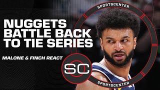 Nuggets & Timberwolves tied up after Denver’s Game 4 win 🏆 Malone & Finch speak | SportsCenter