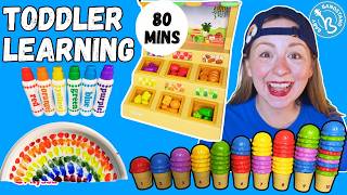 Toddler Learning Colors + More I ONE HOUR Compilation with Ms. Alyssa