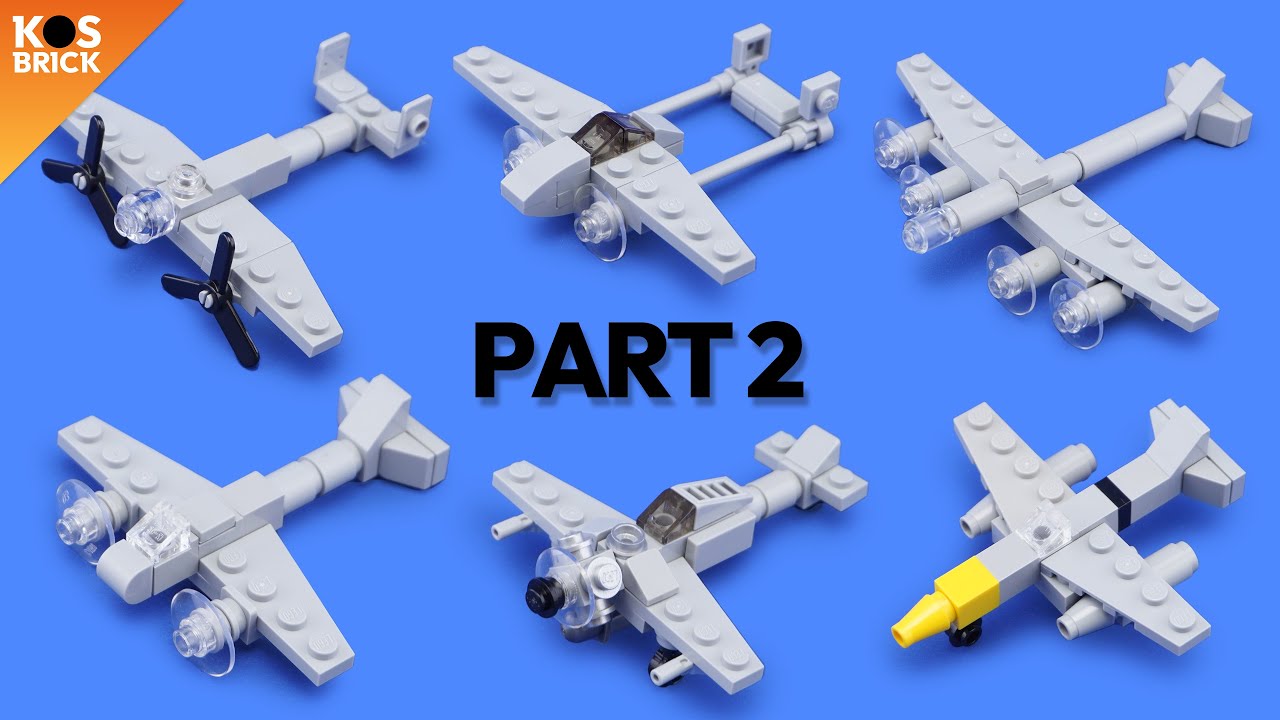 Lego Ww2 Military Planes Mini Vehicles Part 2 Tutorial Youtube