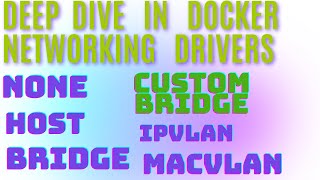 Docker Networking Tutorial-None, Host, Bridge, Custom Bridge, IPVLAN, MACVLAN with example & theory