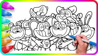 SMILING CRITTERS Coloring Pages / Satisfying Coloring Poppy Playtime Chapter 3 characters