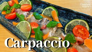 Carpaccio with beautiful fish \