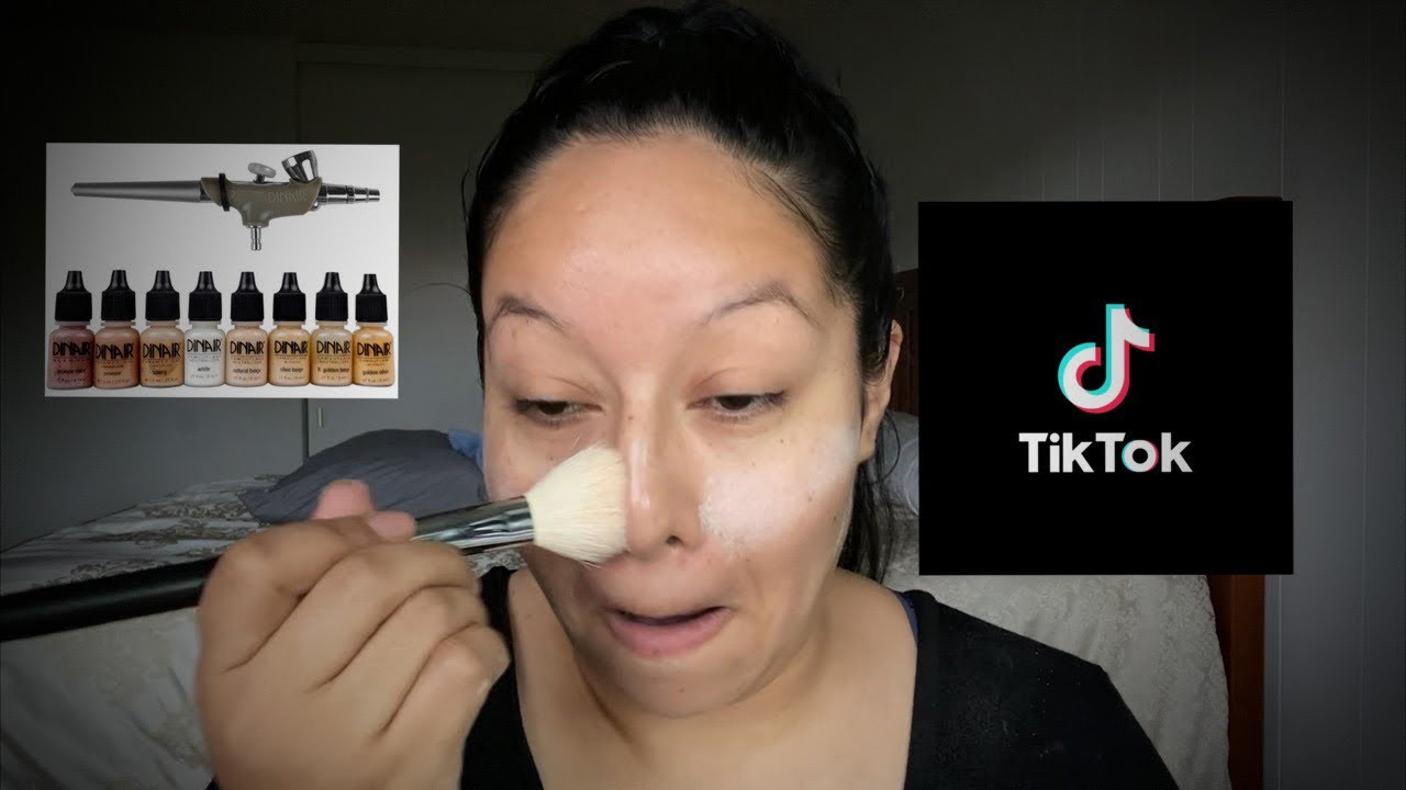 Testing Viral TikTok Makeup Hack Using Airbrush Makeup - YouTube