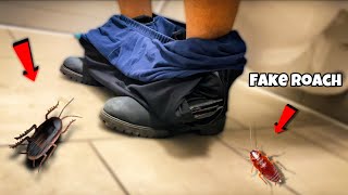 FAKE ROACH 🪳 IN BATHROOM PRANK!