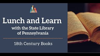 Lunch and Learn: 18th Century Books