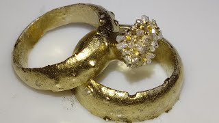 طريقة تشكيل خواتم الخطوبة بالطبع والشان لديكور الحلويات (bague de fiançailles) سهلة وسريعة روعة