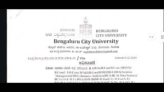 🚨 Bangalore City University Update 16/12/2024: UG BA/BCom/BSc SEP Scheme Odd Semester Exams#bcu