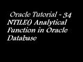 NTILE() Analytical Function in Oracle Database