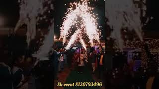 wedding groom couplep entry cold fire