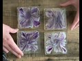 252 de viereckige untersetzer treffen auf blumentechnik epoxyresin 3dflowers untersetzer