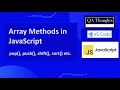 JavaScript Array Methods Explained: Push, Pop, Slice, Sort & More | QA Thoughts