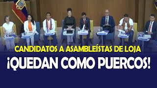 CANDIDATOS A ASAMBLEÍSTAS DE LOJA QUEDAN COMO PUERCOS EN DEBATE ORGANIZADO POR UNIVERSITARIOS