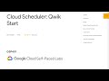 Cloud Scheduler: Qwik Start Qwiklab