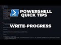 PowerShell Quick Tips : Write-Progress (Get a Progress bar for your scripts!)