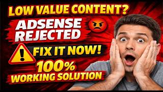 Adsense Low Value Content Problem FIXED (2026 Working Method)