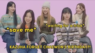 chaewon is bullied for a minute