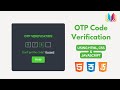 Create OTP Code Verification Form using HTML CSS & JavaScript #otpform